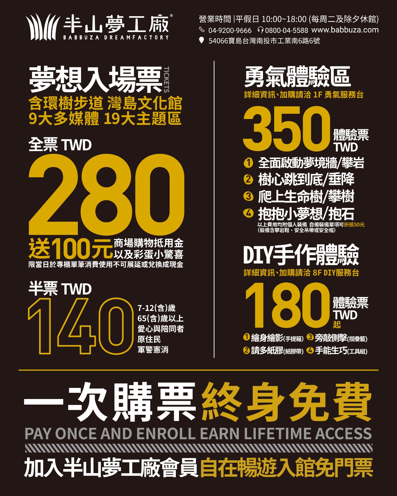 南投景點》樹德半山夢工廠 | 夢幻趣味多元室內景點！擁有全球最大室內木構巨樹、全台室內最高攀岩牆，好吃好玩一站滿足